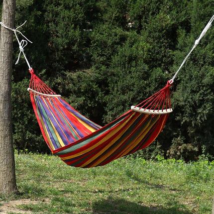 Thick Canvas Hammock Field Rollover Prevention Outdoor  Hammock Swing 260x150 With Stick