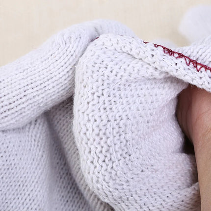 12 Pairs Labor Supplies Breathable Wear- Resistant Protection Cotton Yarn Gloves