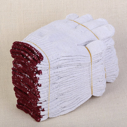 12 Pairs Labor Supplies Breathable Wear- Resistant Protection Cotton Yarn Gloves