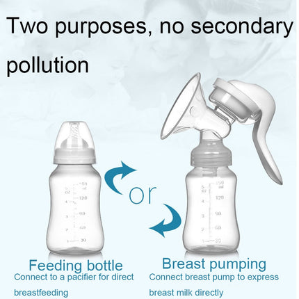Adjustable Force Breast Pump 2 in 1 Manual Breast Pump Maternity Products(White)