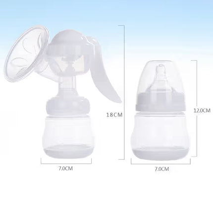 Painless Strength Adjustable Manual Massage Breast Pump(Purple)