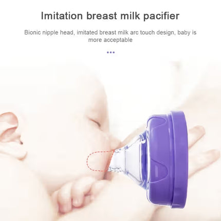 Painless Strength Adjustable Manual Massage Breast Pump(Purple)