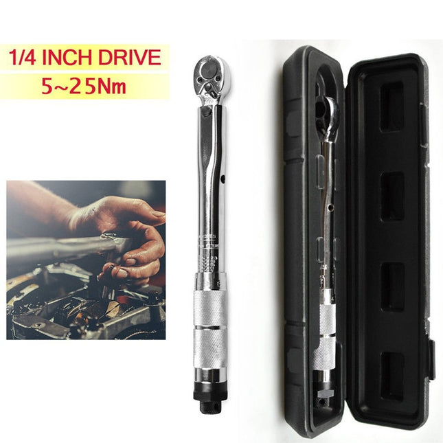 Adjustable Preset Tension Torque Wrench(5- 25N 1/4)