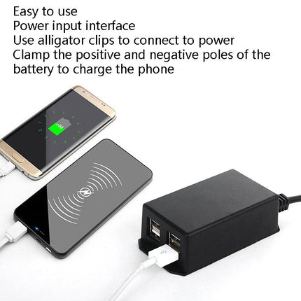12/24V 4 USB Interface Motorcycle Car Mobile Phone Charger