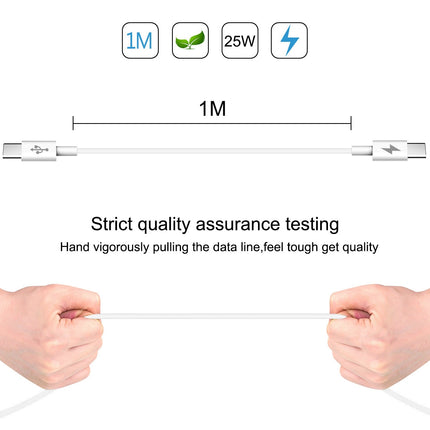 HAWEEL 25W 3A Type-C / USB-C to Type-C
/ USB-C PD Fast Charging Data Cable, Length: 1m