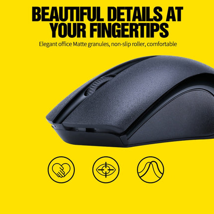 T-WOLF Q2 3-Buttons 1200 DPI 2.4GHz
Wireless Mouse( Black)