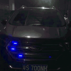 Flashing Lights 15W LED Car in The Network Lights One Drag Four Emblem Eyes Daytime Running Lights LED Universal Car Warning Strobe Flash light Car in The Network Decorative Knight Lights, Cable Length: 75cm