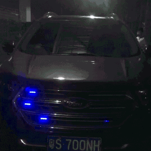Flashing Lights 15W LED Car in The Network Lights One Drag Four Emblem Eyes Daytime Running Lights LED Universal Car Warning Strobe Flash light Car in The Network Decorative Knight Lights, Cable Length: 75cm