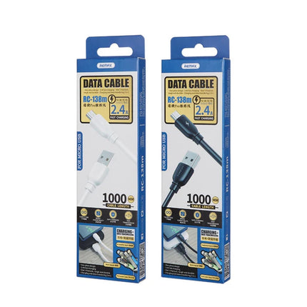REMAX RC-138m 2.4A USB to Micro USB
Suji Pro Fast Charging Data Cable, Cable Length: 1m (White)