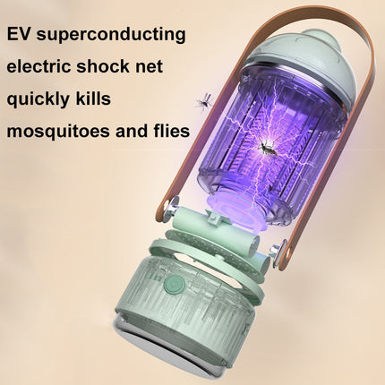 Electric Shock Type Home Night Light Mosquito Killer Outdoor Camping Lamp, Spec: 4000 mAh(Green)