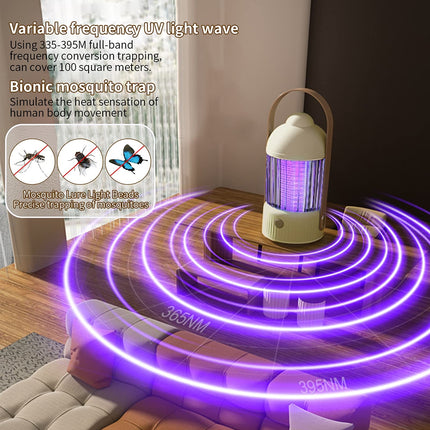 Electric Shock Type Home Night Light Mosquito Killer Outdoor Camping Lamp, Spec: 4000 mAh(Green)