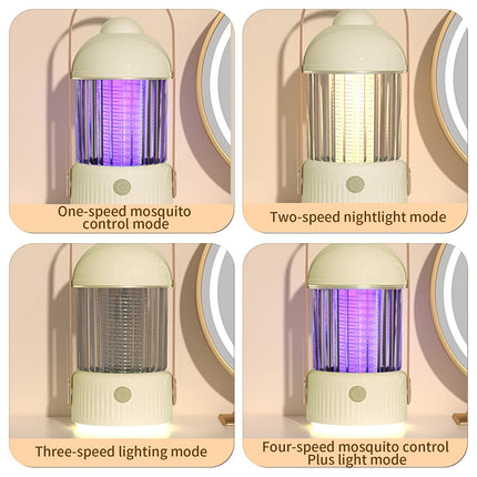 Electric Shock Type Home Night Light Mosquito Killer Outdoor Camping Lamp, Spec: 4000 mAh(Green)