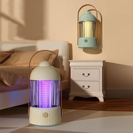 Electric Shock Type Home Night Light Mosquito Killer Outdoor Camping Lamp, Spec: 4000 mAh(Green)