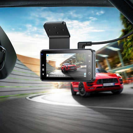hoco DV9 720P 3 inch IPS HD Screen Display Driving Recorder(Metal Grey)