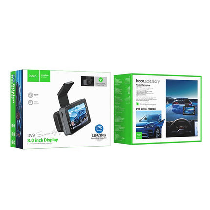 hoco DV9 720P 3 inch IPS HD Screen Display Driving Recorder(Metal Grey)