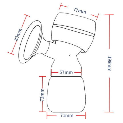 MZ-003 LED Digital Display Smart Adjustable Fully Automatic Massage Painless Silent Breast Pump(Blue)