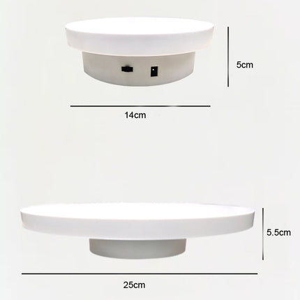 Photography Electric Turntable Automatic Rotating Display Stand,Style: Plug -in 14 cm