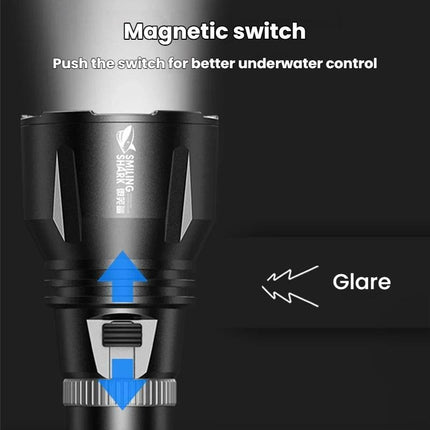 SMILING SHARK SD-Q20B High-Intensity Diving Flashlight Amphibious Magnetic Control Diving Light
