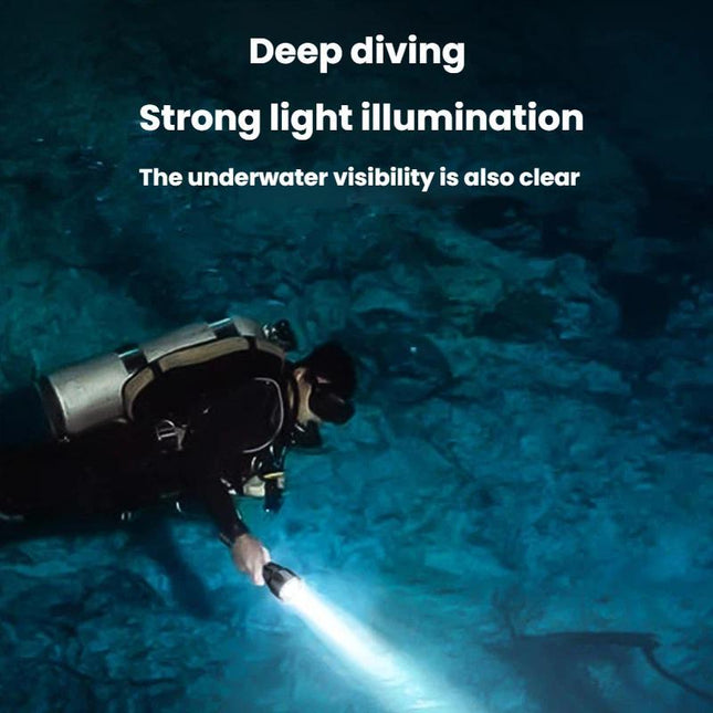 SMILING SHARK SD-Q20A High-Intensity Diving Flashlight Amphibious Magnetic Control Diving Light