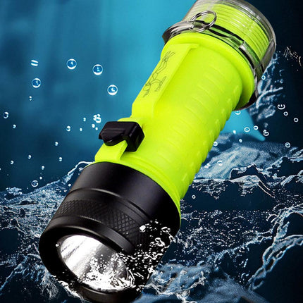 80m Waterproof Diving Flashlight Amphibious LED Light for Outdoor and Underwater Use Rechargeable Version