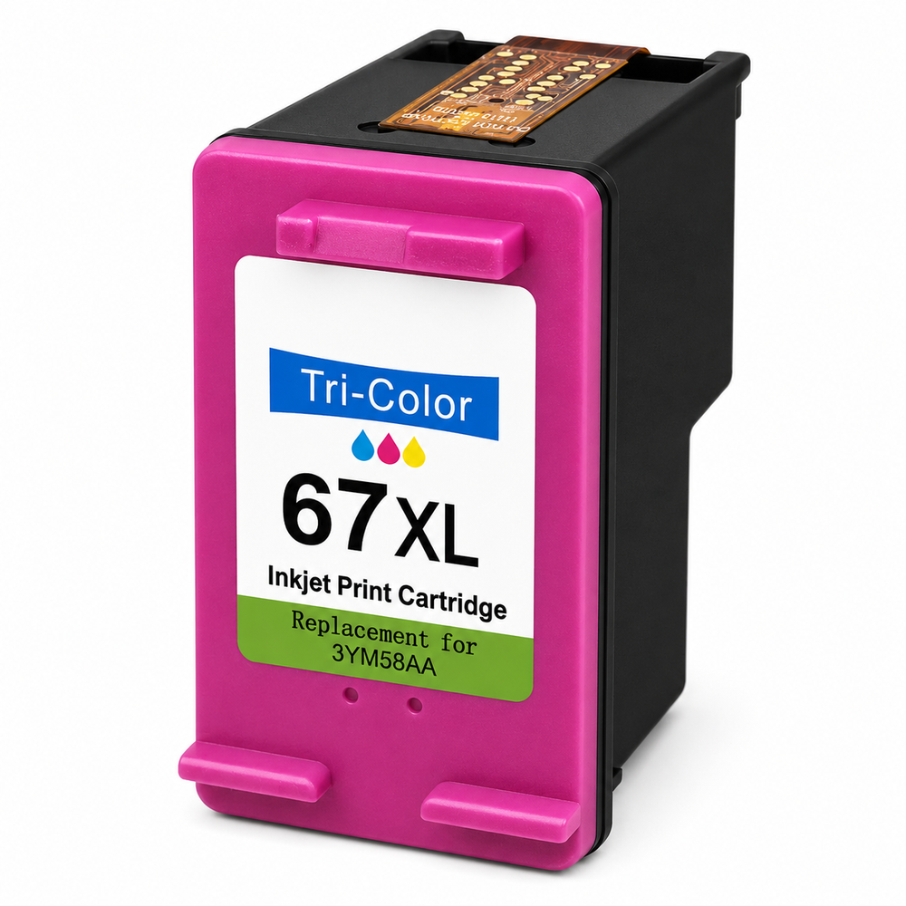 HP 67XL Compatible Tri-Colour High Yield Inkjet Cartridge 3YM58AA - 200 Pages