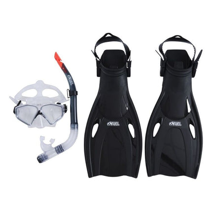 Fuel Snorkel Set 4 Piece Adult Black Transparent Black L - XL
