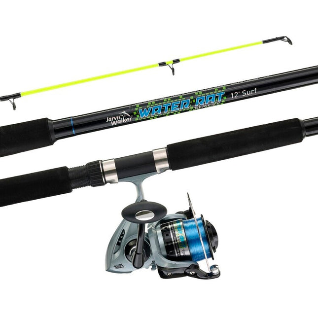 Jarvis Walker Water Rat V 12' 2pc 5-10kg 7000 Surf Combo Black 12ft