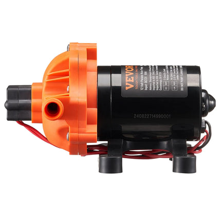 VEVOR Diaphragm Pump, 3 GPM (11.36 L/min), 3-Chamber 12 Volt DC