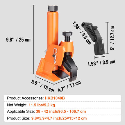 VEVOR Manual Tire Bead Breaker, 96.5-106.7 mm Tires Changer Tool with Rubber Pad, Protect Aluminum Alloy Hubs, Easy-Operated Tire Repair Tool for ATVs/UTVs, Tractors, Trucks, Cars, Heavy Duty Tires
