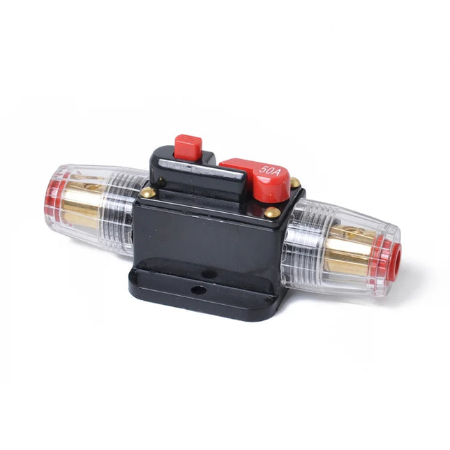 DC 12-24V Car Circuit Breaker Stereo Audio Fuse Holder Insurance 50A Fuse