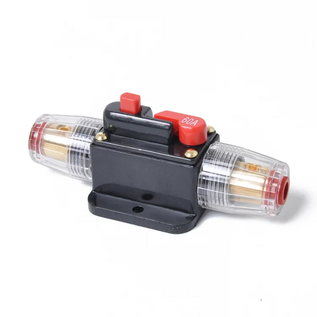 DC 12-24V Car Circuit Breaker Stereo Audio Fuse Holder Insurance 60A Fuse