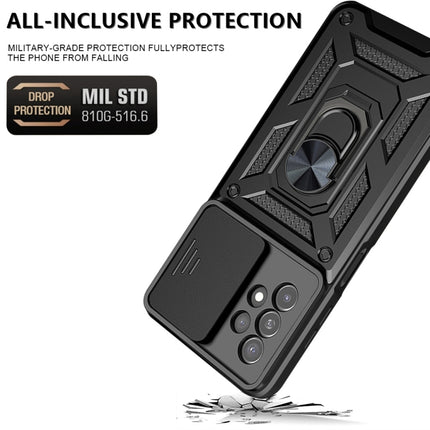 For Samsung Galaxy A13 4G Sliding Camera Cover TPU+PC Phone Case(Silver)