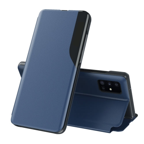 For Samsung Galaxy A13 5G Attraction Flip Holder Leather Phone Case(Sapphire Blue)