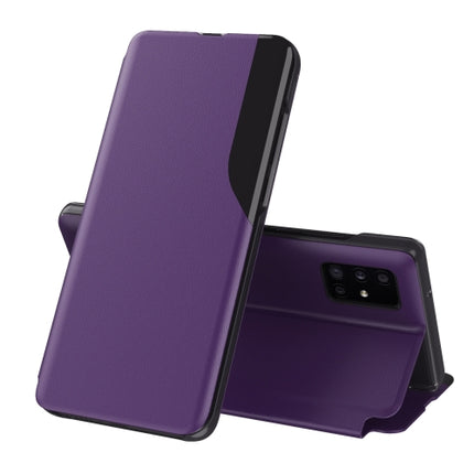 For Samsung Galaxy A13 5G Attraction Flip Holder Leather Phone Case(Violet)