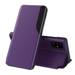 For Samsung Galaxy A13 5G Attraction Flip Holder Leather Phone Case(Violet)