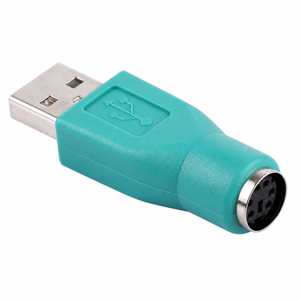 USB A Plug to mini DIN6 female Adapter (PS/2 to USB)(Green)