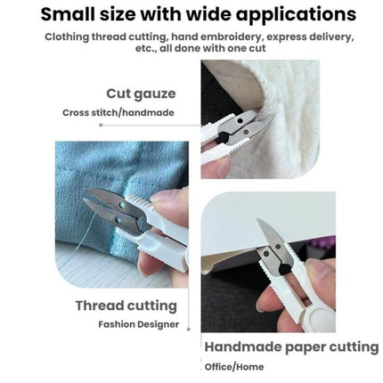 10pcs Household Cross Stitch Clothing Thread Transparent Cover Scissors, Color: Purple