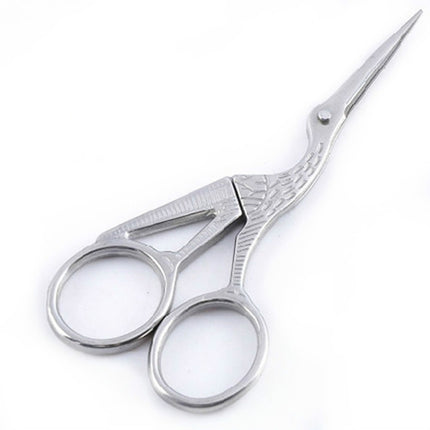Crane Tailor Scissor Cross Stitch Retro Craft Sewing Scissor, Color:Silver