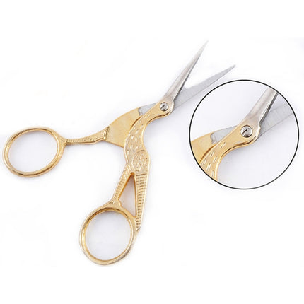 Crane Tailor Scissor Cross Stitch Retro Craft Sewing Scissor, Color:Silver