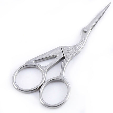 Crane Tailor Scissor Cross Stitch Retro Craft Sewing Scissor, Color:Silver