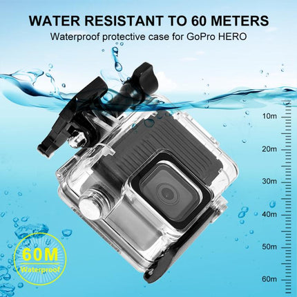For GoPro HERO 4K 2024 PULUZ 60m / 196ft Waterproof Housing Protective Case with Buckle Basic Mount & Screw (Transparent)
