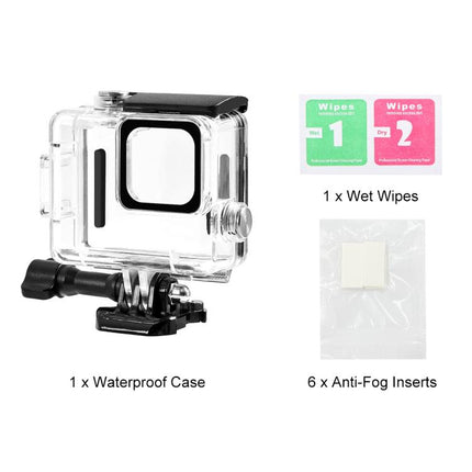 For GoPro HERO 4K 2024 PULUZ 60m / 196ft Waterproof Housing Protective Case with Buckle Basic Mount & Screw (Transparent)