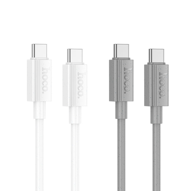 hoco X107 USB-C / Type-C to USB-C / Type-C Favor 60W Charging Data Cable, Length:1m(Grey)