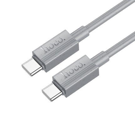 hoco X107 USB-C / Type-C to USB-C / Type-C Favor 60W Charging Data Cable, Length:1m(Grey)