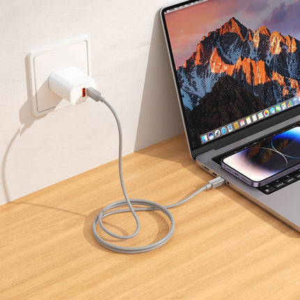 hoco X107 USB-C / Type-C to USB-C / Type-C Favor 60W Charging Data Cable, Length:1m(Grey)