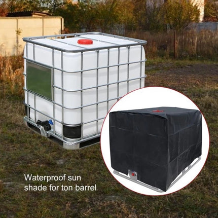 210D Oxford Cloth 1000L IBC Water Tank Sunscreen Dust Cover (Black)