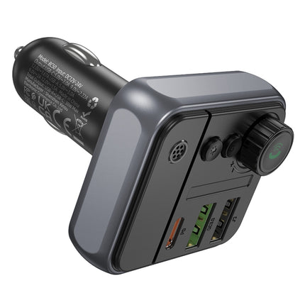 Borofone BC50 Ascenso PD20W & QC3.0 Car Bluetooth FM Transmitter(Black)