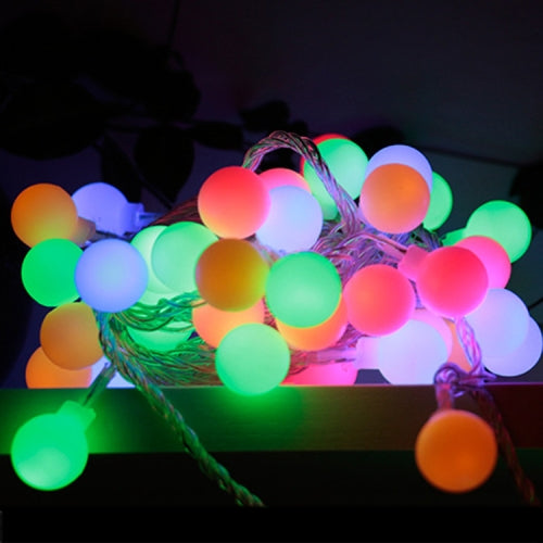 LED Waterproof Ball Light String Festival Indoor and Outdoor Decoration, Color:Colorful 30 LEDs -EU Plug