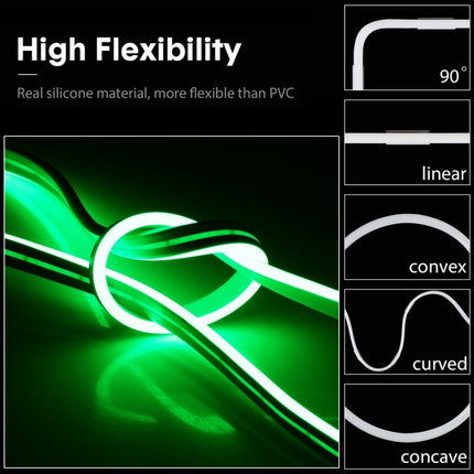 CJ-1206 12V 6A 5m IP65 Waterproof Silicone Neon LED Strip Light(Green)