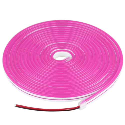 CJ-1206 12V 6A 5m IP65 Waterproof Silicone Neon LED Strip Light(Rose Red)